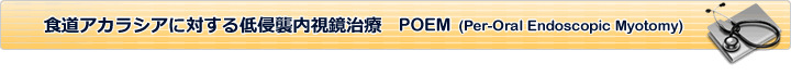 食道アカラシアに対する低侵襲内視鏡治療　POEM (Per-Oral Endoscopic Myotomy)  