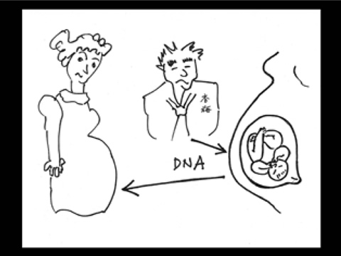 図６　父親のDNAは胎児・胎盤を介して母体に流入する