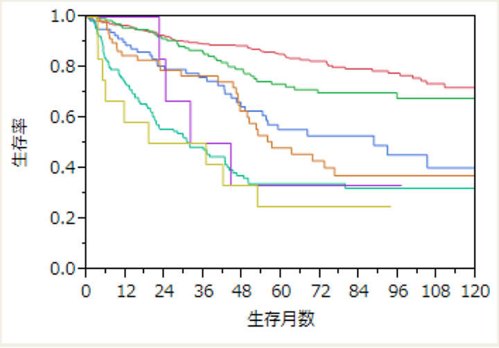 最終（病理病期別）生存率